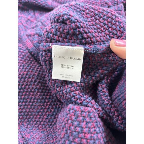 Project Naadam Sweater Purple Pink XS Cable Knit Ties Tie Accents - Picture 8 of 14
